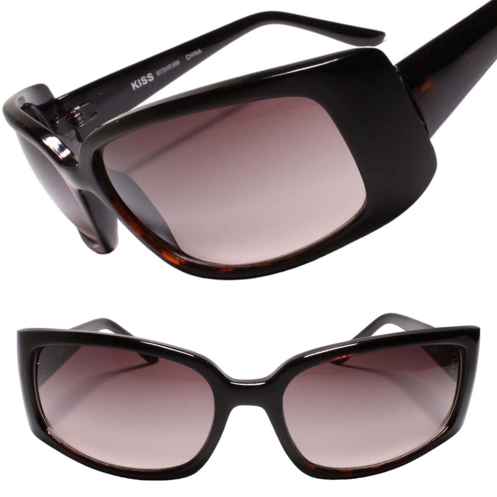 Genuine Vintage Deadstock Bold Thick Frame Rectangle Tortoise Sunglasses
